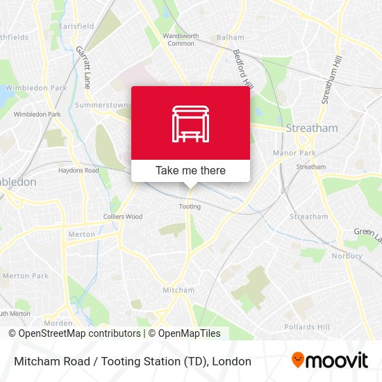 Mitcham Road / Tooting Station (TD) map