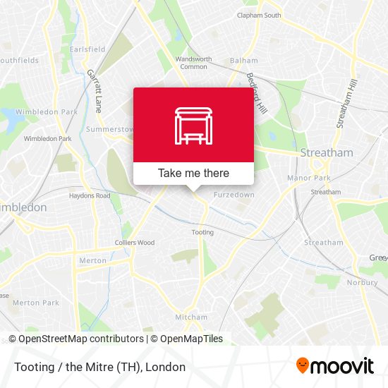 Tooting / the Mitre (TH) map