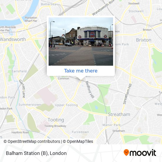 Balham Station map