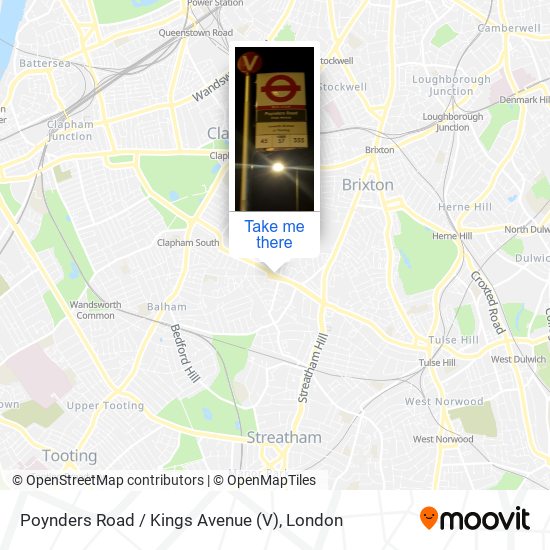Poynders Road / Kings Avenue (V) map