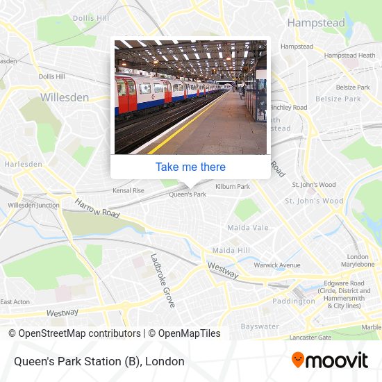 Queen's Park Station (B) map