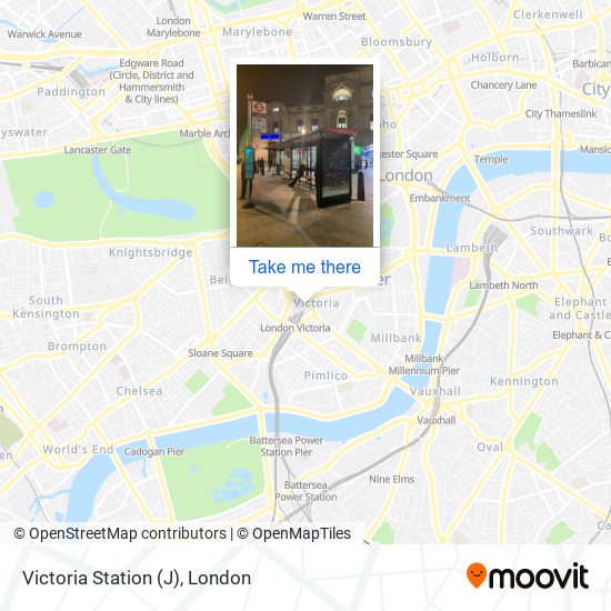 Victoria Station (J) map