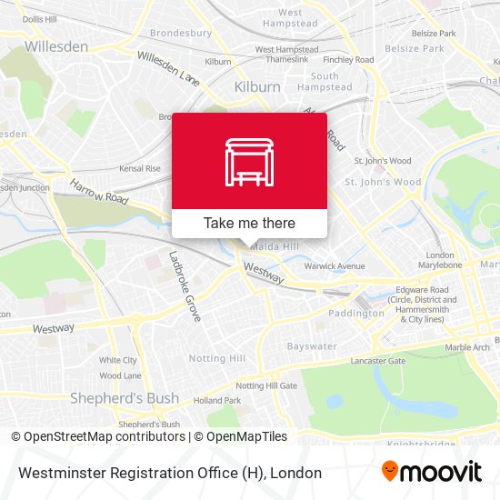 Westminster Registration Office (H) map