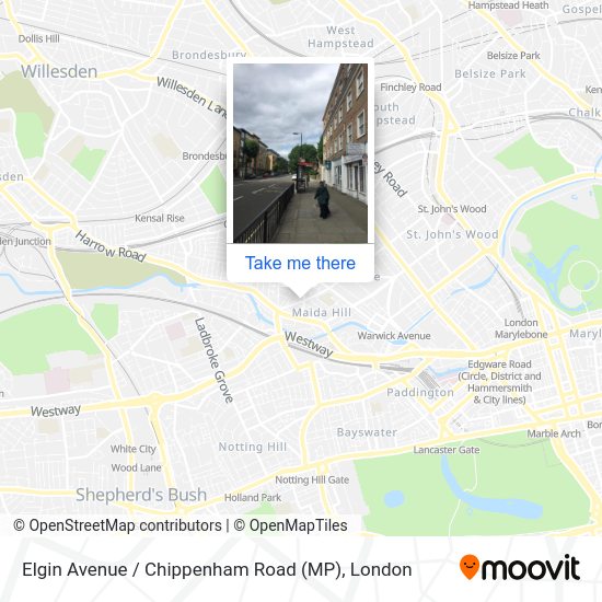 Elgin Avenue / Chippenham Road (MP) map