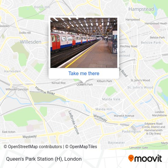 Queen's Park Station (H) map