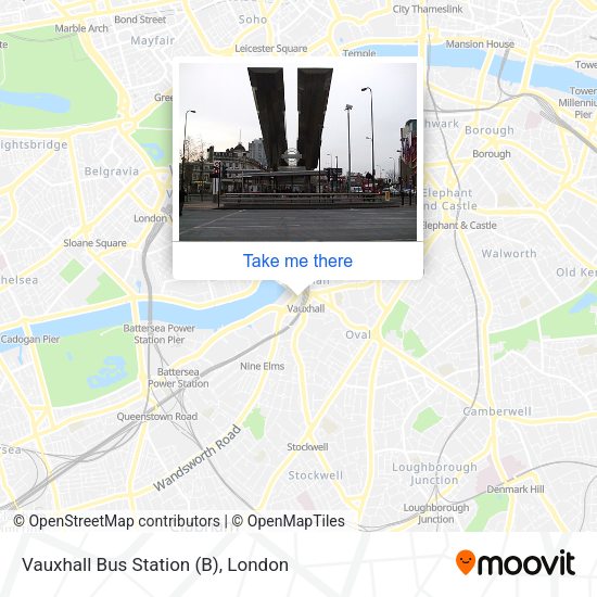 Vauxhall Bus Station map