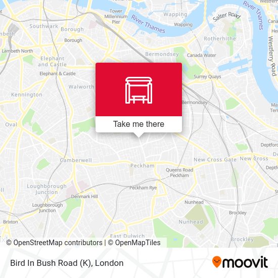 Bird In Bush Road (K) map