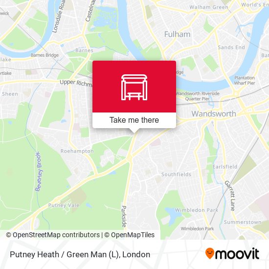 Putney Heath / Green Man (L) map