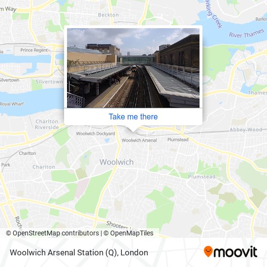 Woolwich Arsenal Station (Q) map