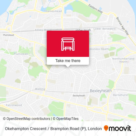 Okehampton Crescent / Brampton Road (P) map