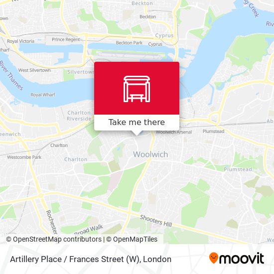 Artillery Place / Frances Street (W) map