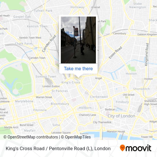 King's Cross Road / Pentonville Road (L) map