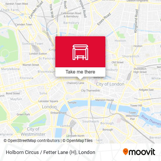 Holborn Circus / Fetter Lane map
