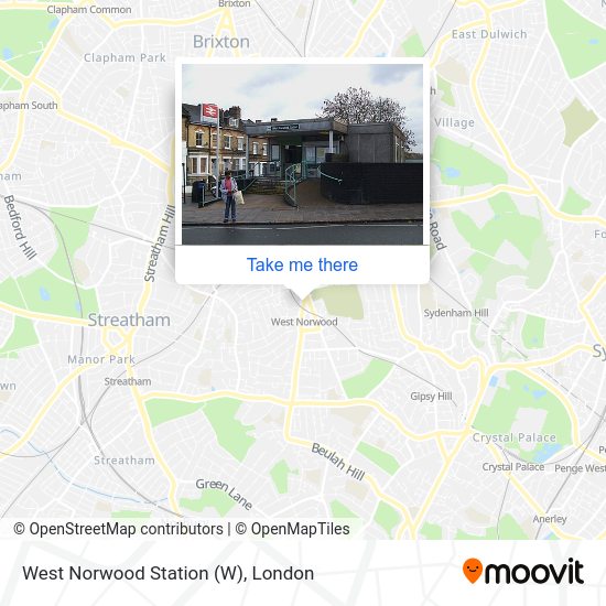 West Norwood Station map