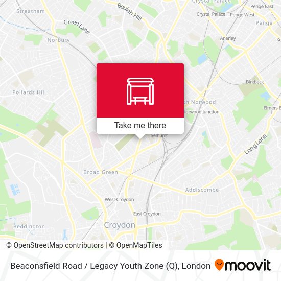 Beaconsfield Road / Legacy Youth Zone (Q) map