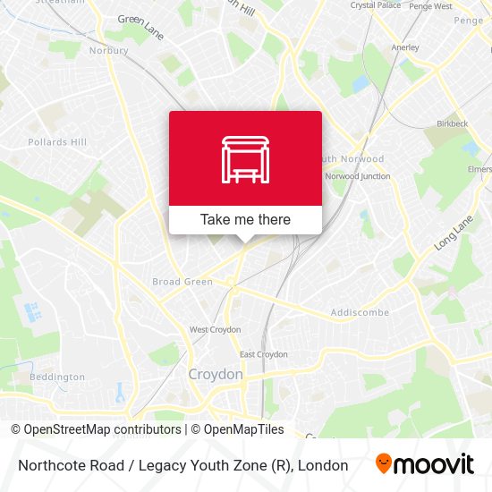 Northcote Road / Legacy Youth Zone map