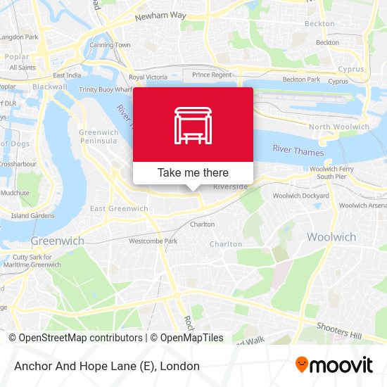 Anchor And Hope Lane (E) map