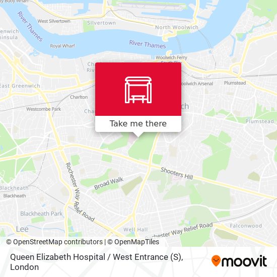 Queen Elizabeth Hospital / West Entrance (S) map