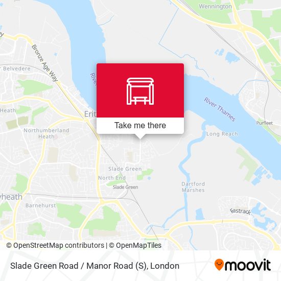 Slade Green Road / Manor Road map