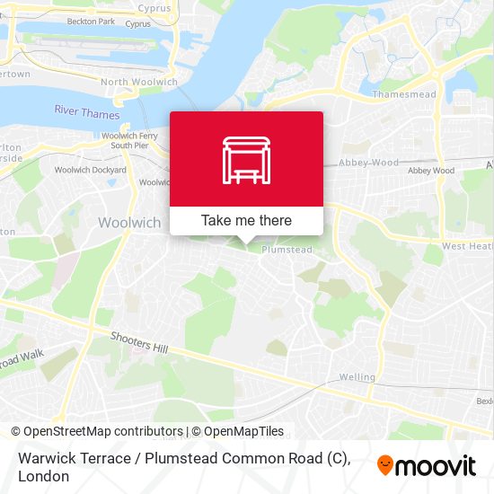 Warwick Terrace / Plumstead Common Road map