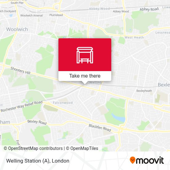 Welling Station (A) map