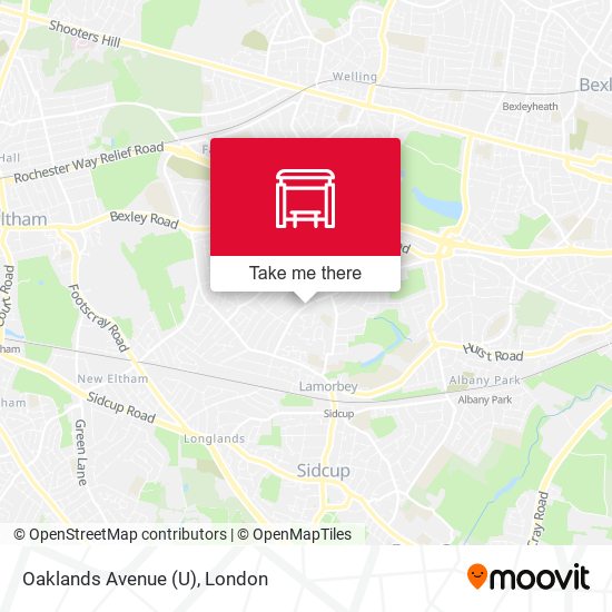 Oaklands Avenue (U) map