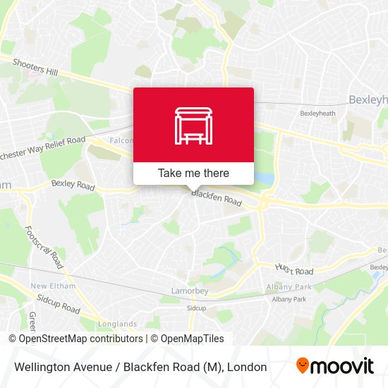 Wellington Avenue / Blackfen Road (M) map