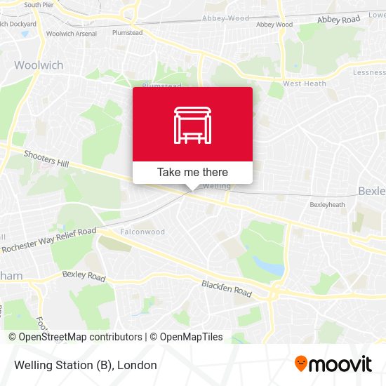 Welling Station (B) map