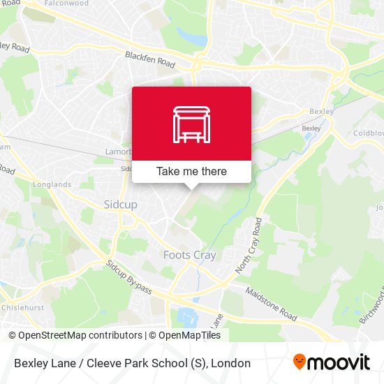 Bexley Lane / Cleeve Park School map