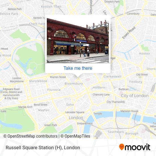 Russell Square Station (H) map