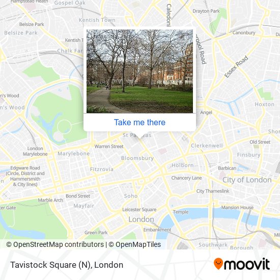 Tavistock Square (N) map
