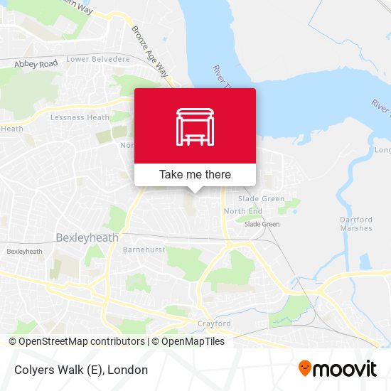 Colyers Walk (E) map