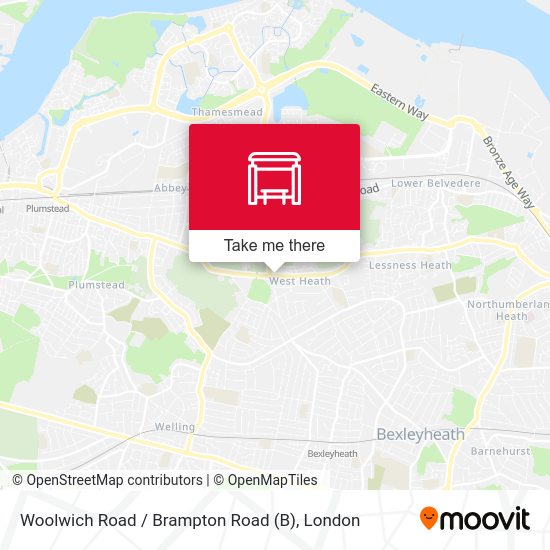 Woolwich Road / Brampton Road map