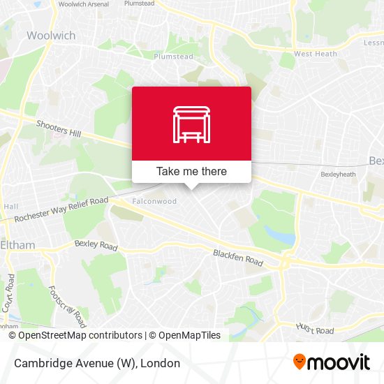 Cambridge Avenue (W) map