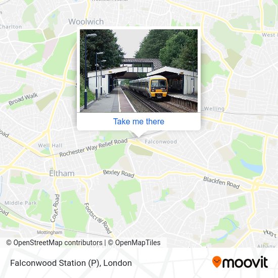 Falconwood Station (P) map