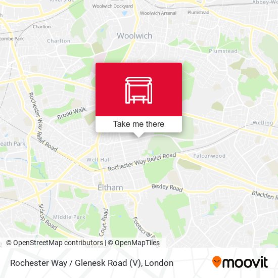 Rochester Way / Glenesk Road (V) map