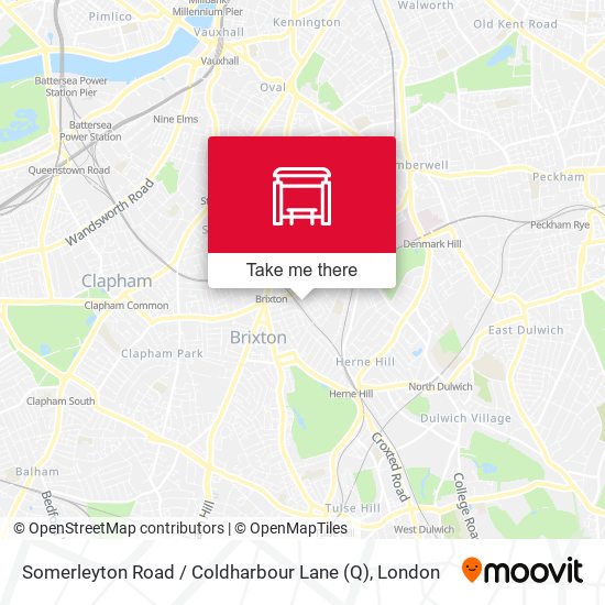 Somerleyton Road / Coldharbour Lane (Q) map