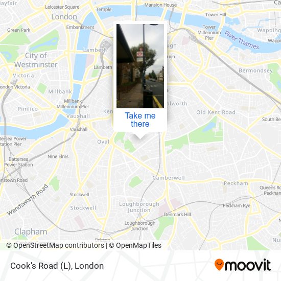 Cook's Road (L) map