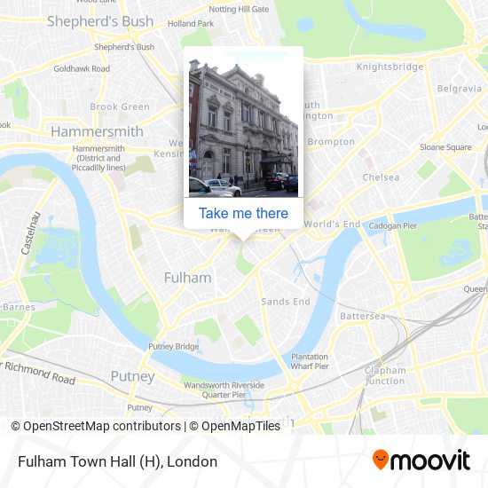 Fulham Town Hall map