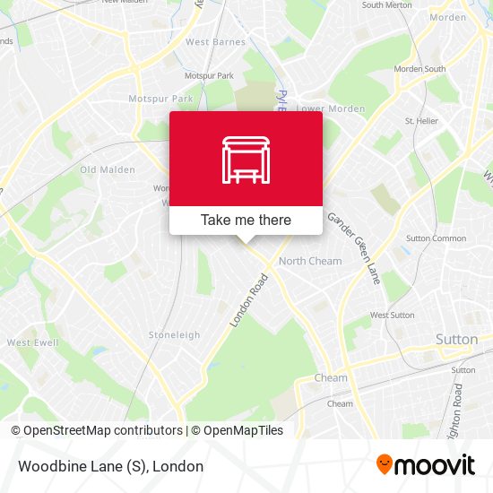 Woodbine Lane (S) map