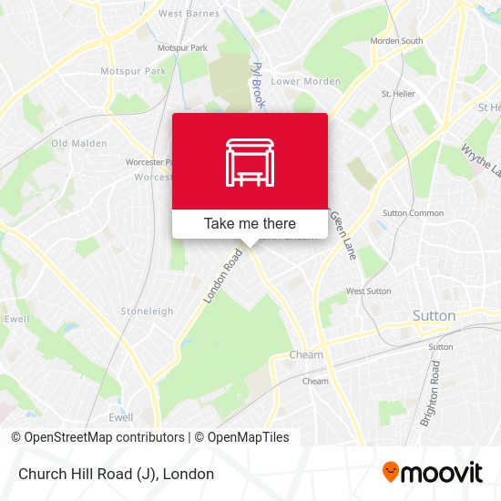Church Hill Road (J) map