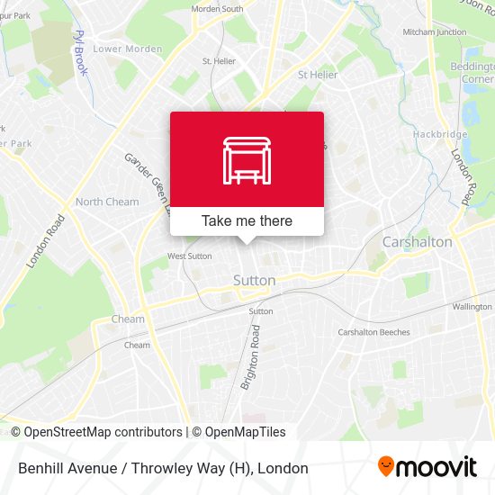 Benhill Avenue / Throwley Way (H) map