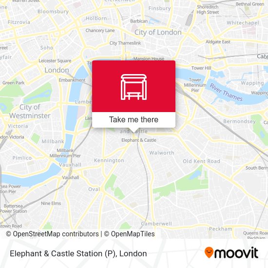 Elephant & Castle Station (P) map
