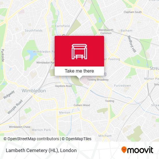 Lambeth Cemetery (HL) map