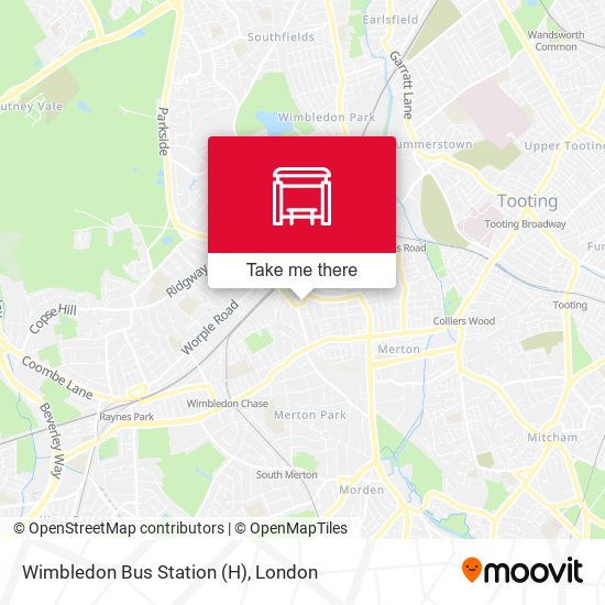 Wimbledon Bus Station (H) map