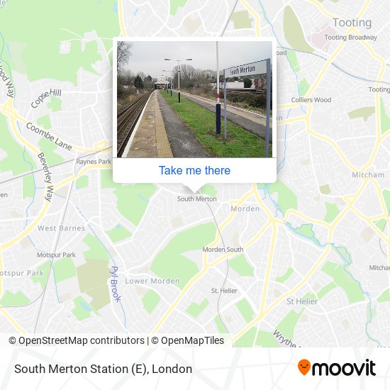 South Merton Station (E) map