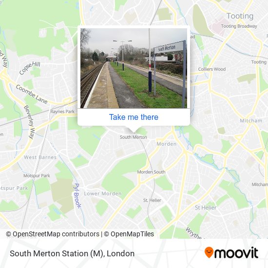 South Merton Station map