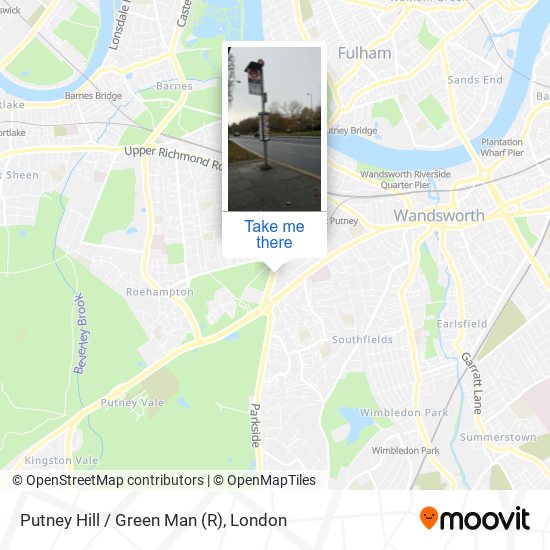 Putney Hill / Green Man (R) map