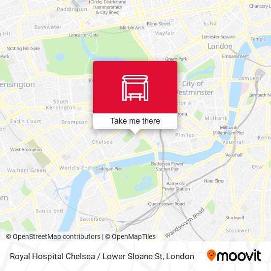 Royal Hospital Chelsea / Lower Sloane St (N) map