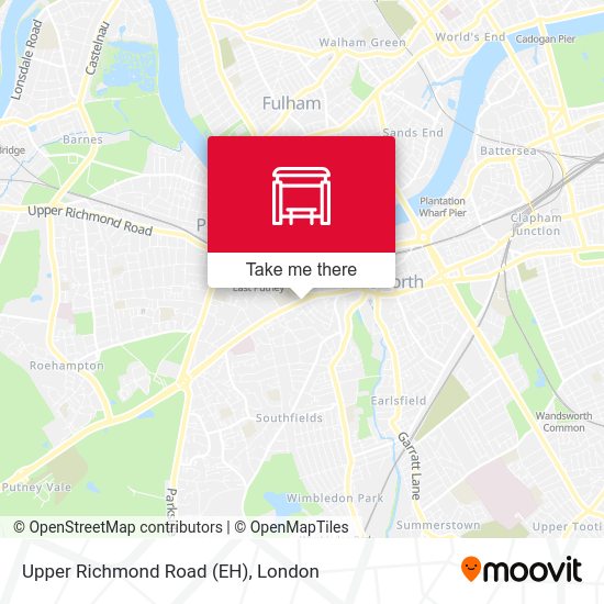 Upper Richmond Road (EH) map